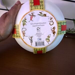 Set of Eight Winedeer Appetizer Plates